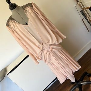 Vintage Pale Pink Beaded Dress Small
